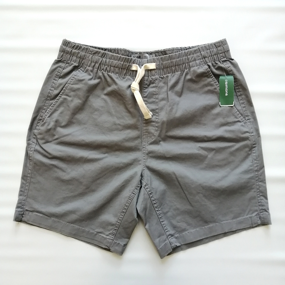 Djab Stretch Twill Pull-On Grey Shorts Small NWT